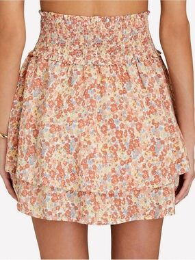 Rails Addison Smocked Floral Mini Skirt in Multi Wildflower
